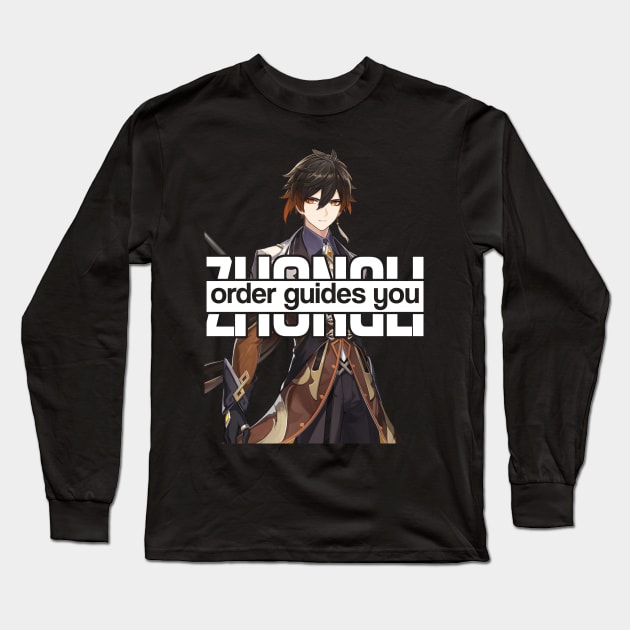 ZHONGLI order guides you Genshin Impact Long Sleeve T-Shirt by chris28zero